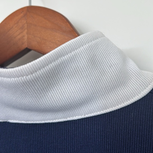 New York Collared Pullover Sweater Sweatshirt Navy/White - Picture 6 of 6